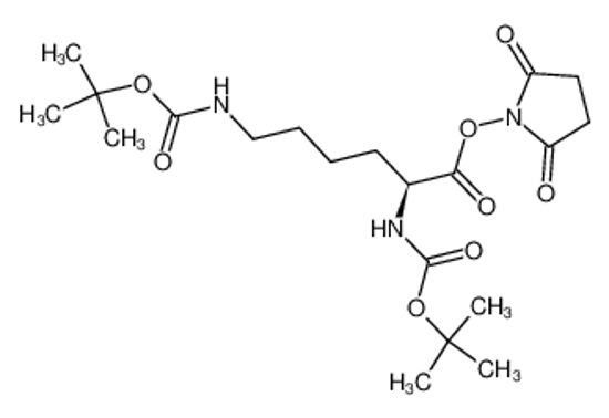 Picture of (2,5-dioxopyrrolidin-1-yl) (2S)-2,6-bis[(2-methylpropan-2-yl)oxycarbonylamino]hexanoate