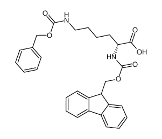 Picture of (2R)-2-(9H-fluoren-9-ylmethoxycarbonylamino)-6-(phenylmethoxycarbonylamino)hexanoic acid
