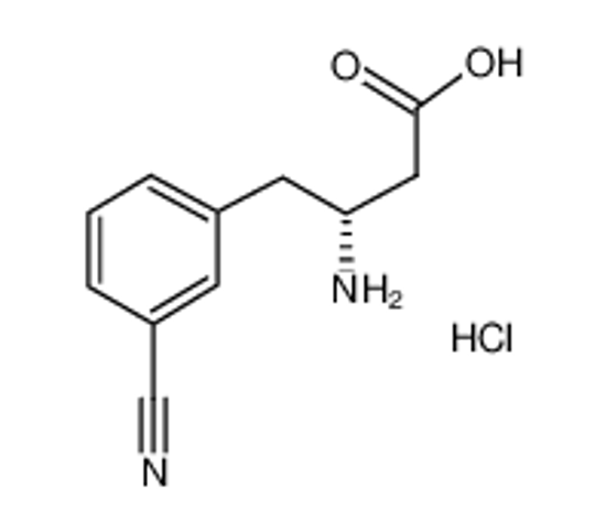 Picture of (3R)-3-amino-4-(3-cyanophenyl)butanoic acid,hydrochloride
