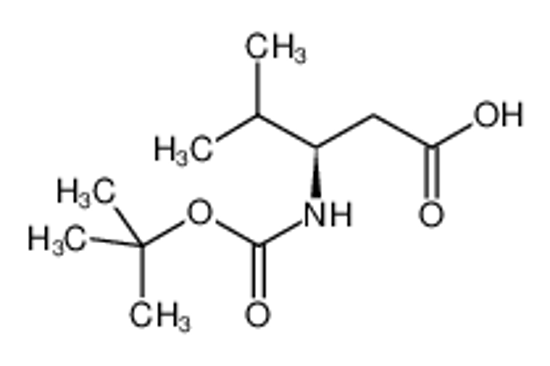 Picture of (3R)-4-methyl-3-[(2-methylpropan-2-yl)oxycarbonylamino]pentanoic acid