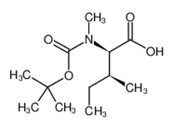 Picture of (2R,3S)-3-methyl-2-[methyl-[(2-methylpropan-2-yl)oxycarbonyl]amino]pentanoic acid