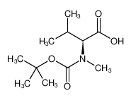 Picture of (2S)-3-methyl-2-[methyl-[(2-methylpropan-2-yl)oxycarbonyl]amino]butanoic acid