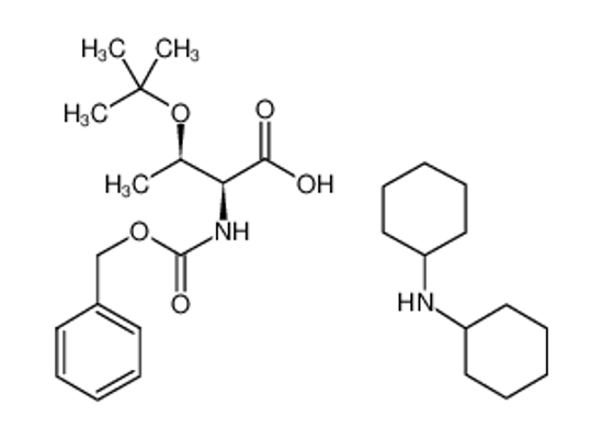 Picture of N-cyclohexylcyclohexanamine,(2S,3R)-3-[(2-methylpropan-2-yl)oxy]-2-(phenylmethoxycarbonylamino)butanoic acid