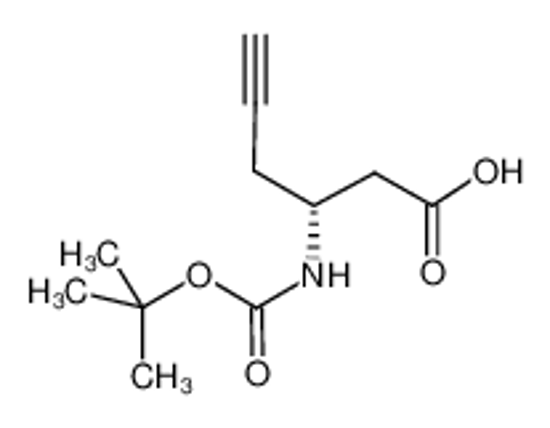 Picture of (3R)-3-[(2-methylpropan-2-yl)oxycarbonylamino]hex-5-ynoic acid