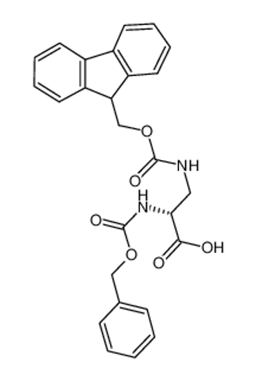 Imagem de (2R)-3-(9H-fluoren-9-ylmethoxycarbonylamino)-2-(phenylmethoxycarbonylamino)propanoic acid