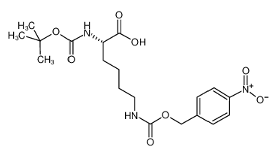 Picture of (2S)-2-[(2-methylpropan-2-yl)oxycarbonylamino]-6-[(4-nitrophenyl)methoxycarbonylamino]hexanoic acid