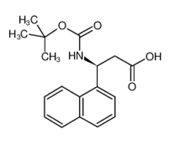 Picture of (3S)-3-[(2-methylpropan-2-yl)oxycarbonylamino]-3-naphthalen-1-ylpropanoic acid
