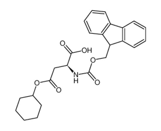 Изображение (2S)-4-cyclohexyloxy-2-(9H-fluoren-9-ylmethoxycarbonylamino)-4-oxobutanoic acid
