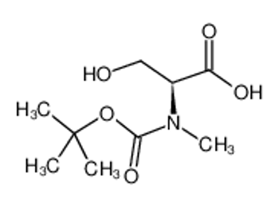 Picture of (2S)-3-hydroxy-2-[methyl-[(2-methylpropan-2-yl)oxycarbonyl]amino]propanoic acid