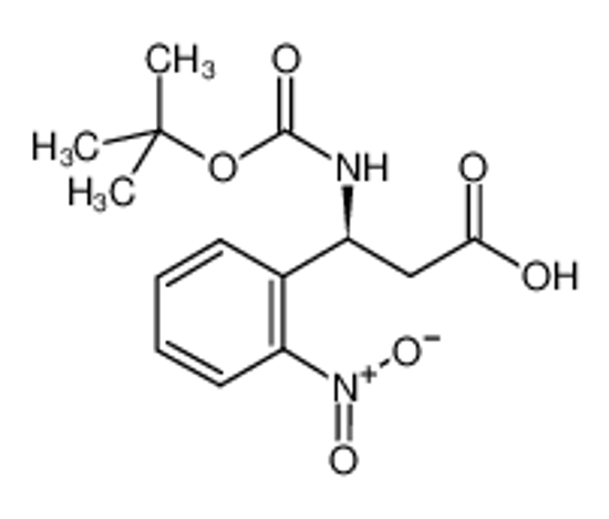Picture of (3S)-3-[(2-methylpropan-2-yl)oxycarbonylamino]-3-(2-nitrophenyl)propanoic acid