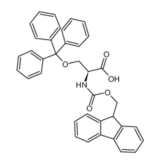 Picture of (2S)-2-(9H-fluoren-9-ylmethoxycarbonylamino)-3-trityloxypropanoic acid