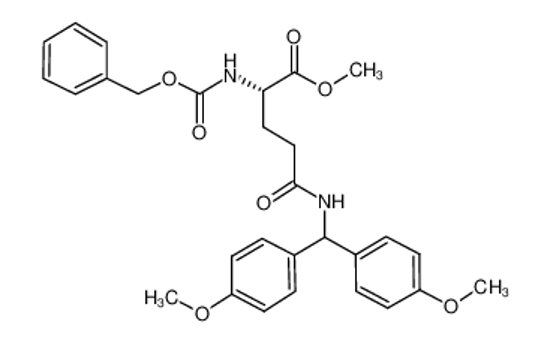 Picture of N-α CARBOBENZOXY-N-γ-(4,4'-DIMETHOXY)BENZHYDRYL-L-GLUTAMINE α-METHYL ESTER