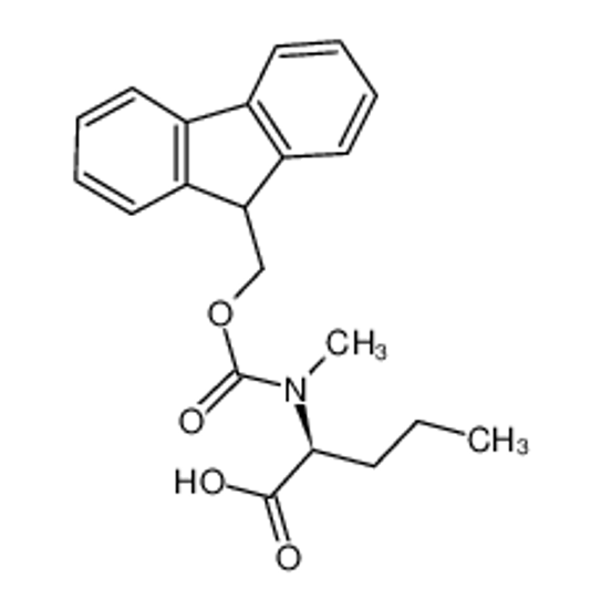 Picture of (2S)-2-[9H-fluoren-9-ylmethoxycarbonyl(methyl)amino]pentanoic acid