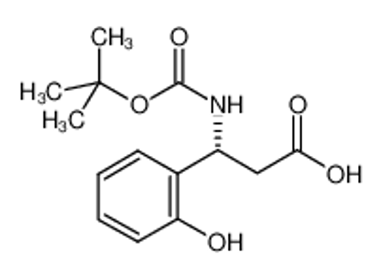 Picture of (3R)-3-(2-hydroxyphenyl)-3-[(2-methylpropan-2-yl)oxycarbonylamino]propanoic acid