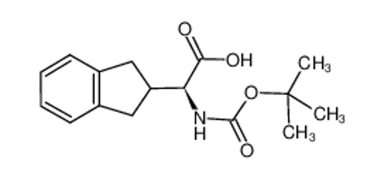 Picture of (2S)-2-(2,3-dihydro-1H-inden-2-yl)-2-[(2-methylpropan-2-yl)oxycarbonylamino]acetic acid