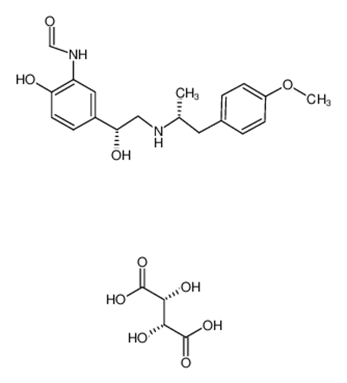 Picture of (2R,3R)-2,3-dihydroxybutanedioic acid,N-[2-hydroxy-5-[(1R)-1-hydroxy-2-[[(2R)-1-(4-methoxyphenyl)propan-2-yl]amino]ethyl]phenyl]formamide