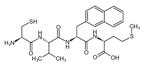 Picture of (2S)-2-[[(2S)-2-[[(2S)-2-[[(2R)-2-amino-3-sulfanylpropanoyl]amino]-3-methylbutanoyl]amino]-3-naphthalen-2-ylpropanoyl]amino]-4-methylsulfanylbutanoic acid
