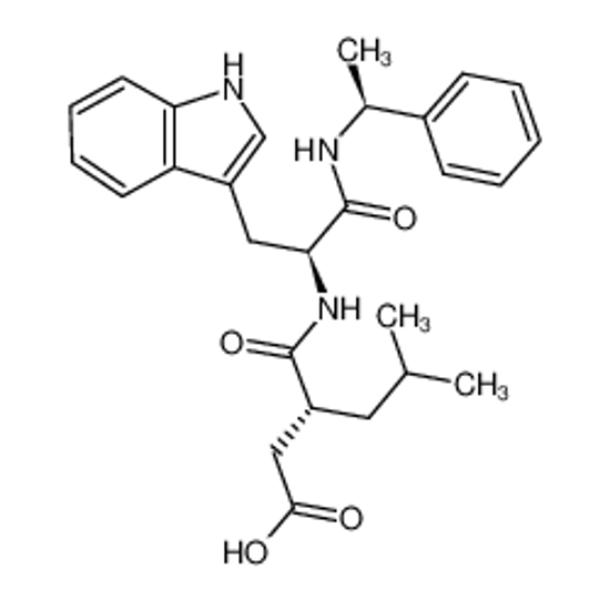 Picture of (3R)-3-[[(2S)-3-(1H-indol-3-yl)-1-oxo-1-[[(1S)-1-phenylethyl]amino]propan-2-yl]carbamoyl]-5-methylhexanoic acid