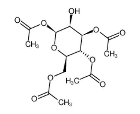 Picture of [(2R,3R,4R,5S,6S)-3,4,6-triacetyloxy-5-hydroxyoxan-2-yl]methyl acetate