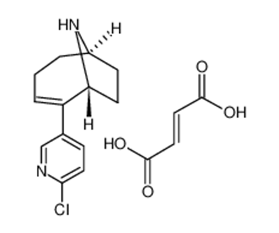 Picture of UB 165 fumarate,2-(6-Chloro-3-pyridinyl)-9-azabicyclo[4.2.1]non-2-enefumarate