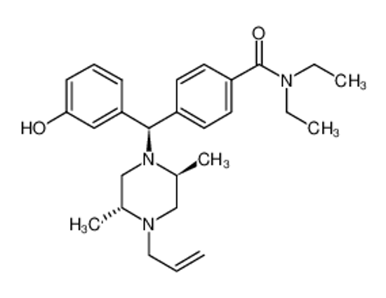 Picture of BW 373U86,4-[(αR*)-α-((2S*,5R*)-4-Allyl-2,5-dimethyl-1-piperazinyl)-3-hydroxybenzyl]-N,N-diethylbenzamide