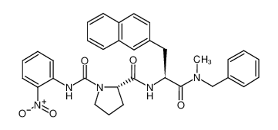 Imagem de (2S)-2-N-[(2S)-1-[benzyl(methyl)amino]-3-naphthalen-2-yl-1-oxopropan-2-yl]-1-N-(2-nitrophenyl)pyrrolidine-1,2-dicarboxamide