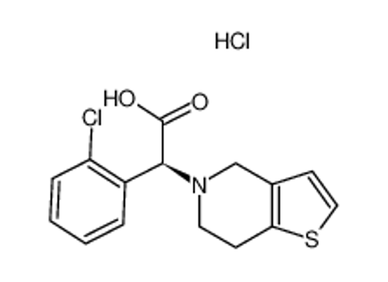 Picture of (±)-Clopidogrel hydrochloride,Methyl2-(4,5,6,7-tetrahydrothieno[3,2-c]pyridin-5-yl)-2-(2-chlorophenyl)acetatehydrochloride