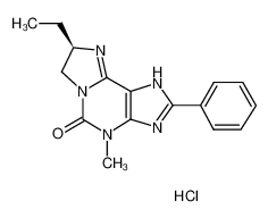 Picture of (8R)-8-ethyl-4-methyl-2-phenyl-7,8-dihydro-1H-imidazo[2,1-f]purin-5-one,hydrochloride