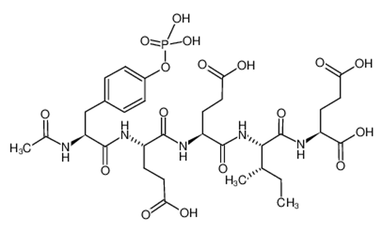 Picture of N-Acetyl-O-phosphono-Tyr-Glu-Glu-Ile-Glu,N-Acetyl-O-phosphono-L-tyrosyl-L-α-glutamyl-L-α-glutamyl]-L-α-glutamyl-L-isoleucyl]-L-glutamicacid
