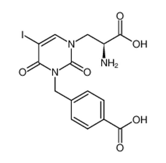 Picture of UBP 301,(αS)-α-Amino-3-[(4-carboxyphenyl)methyl]-3,4-dihydro-5-iodo-2,4-dioxo-1(2H)-pyrimidinepropanoicacid