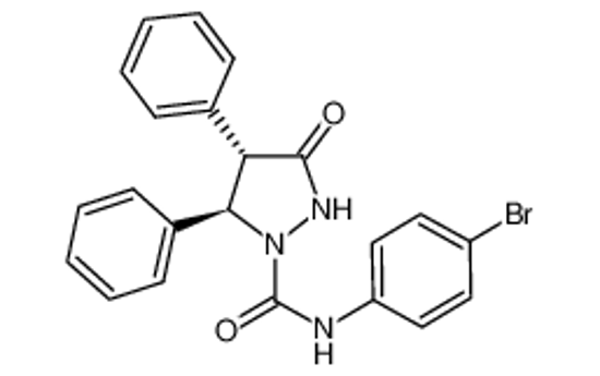 Picture of LY 288513,(4S,5R)-N-(4-Bromophenyl)-3-oxo-4,5-diphenyl-1-pyrazolidinecarboxamide
