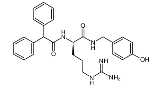 Изображение (2R)-5-(diaminomethylideneamino)-2-[(2,2-diphenylacetyl)amino]-N-[(4-hydroxyphenyl)methyl]pentanamide