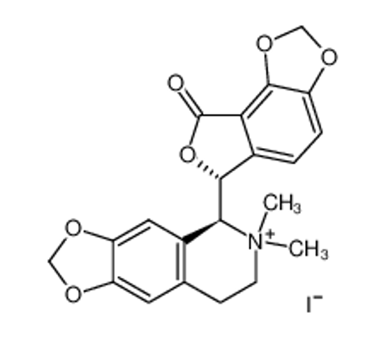 Picture of (-)-Bicuculline methiodide,[R-(R*,S*)]-5-(6,8-Dihydro-8-oxofuro[3,4-e]-1,3-benzodioxol-6-yl)-5,6,7,8-tetrahydro-6,6-dimethyl-1,3-dioxolo[4,5-g]isoquinoliniumiodide