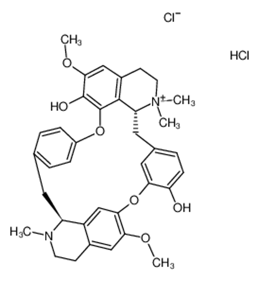 Imagem de (+)-Tubocurarine chloride,2,3,13a,14,15,16,25,25a,-Octahydro-9,19-dihydroxy-18,29-dimethoxy-1,14,14-trimethyl-13H-4,6:21,24-dietheno-8,12-metheno-1H-pyrido[3',2':14,15][1,11]dioxacycloeicosino[2,3,4-ij]isoquinoliniumchloridehydrochloride