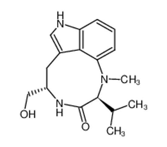 Picture of (-)-Indolactam V,(2S,5S)-1,2,4,5,6,8-Hexahydro-5-(hydroxymethyl)-1-methyl-2-(1-methylethyl)-3H-pyrrolo[4,3,2-gh]-1,4-benzodiazonin-3-one