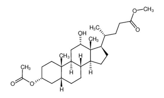 Picture of methyl (4R)-4-[(3R,12S)-3-acetyloxy-12-hydroxy-10,13-dimethyl-2,3,4,5,6,7,8,9,11,12,14,15,16,17-tetradecahydro-1H-cyclopenta[a]phenanthren-17-yl]pentanoate