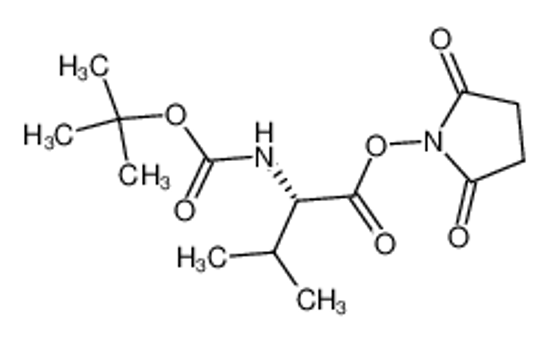 Picture of (2,5-dioxopyrrolidin-1-yl) (2S)-3-methyl-2-[(2-methylpropan-2-yl)oxycarbonylamino]butanoate