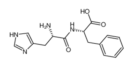 Picture of (2S)-2-[[(2S)-2-amino-3-(1H-imidazol-5-yl)propanoyl]amino]-3-phenylpropanoic acid