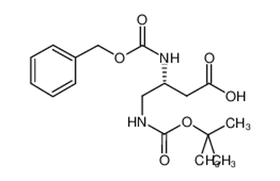 Picture of (3R)-4-[(2-methylpropan-2-yl)oxycarbonylamino]-3-(phenylmethoxycarbonylamino)butanoic acid