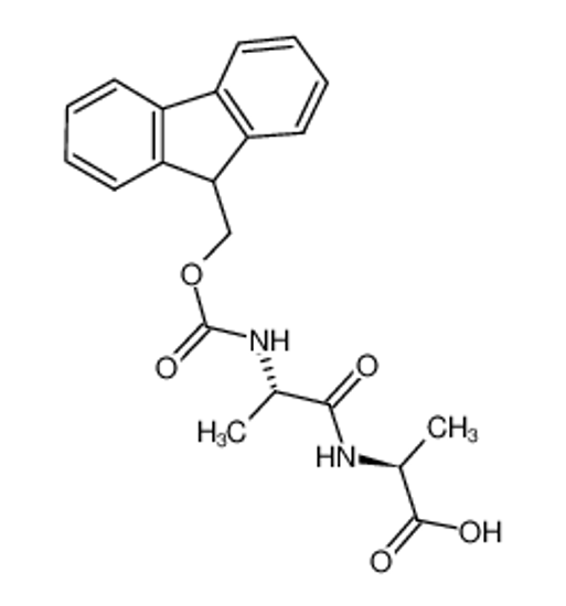 Picture of (2S)-2-[[(2S)-2-(9H-fluoren-9-ylmethoxycarbonylamino)propanoyl]amino]propanoic acid