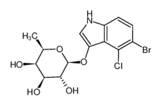 Picture of (2S,3R,4S,5R,6R)-2-[(5-bromo-4-chloro-1H-indol-3-yl)oxy]-6-methyloxane-3,4,5-triol