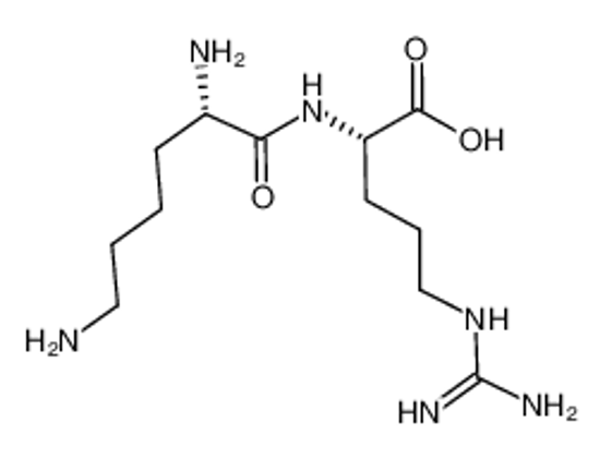 Picture of (2S)-2-[[(2S)-2,6-diaminohexanoyl]amino]-5-(diaminomethylideneamino)pentanoic acid