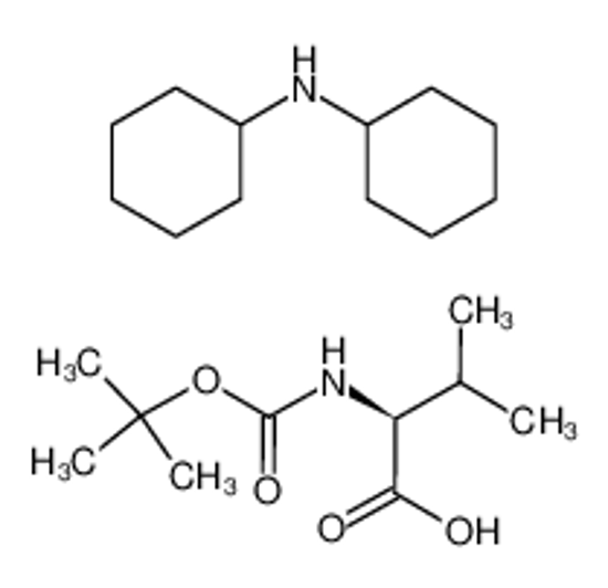 Picture of N-cyclohexylcyclohexanamine,3-methyl-2-[(2-methylpropan-2-yl)oxycarbonylamino]butanoic acid