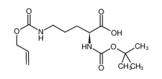 Picture of (2S)-2-[(2-methylpropan-2-yl)oxycarbonylamino]-5-(prop-2-enoxycarbonylamino)pentanoic acid