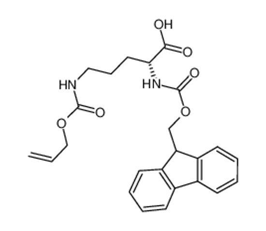 Picture of (2R)-2-(9H-fluoren-9-ylmethoxycarbonylamino)-5-(prop-2-enoxycarbonylamino)pentanoic acid