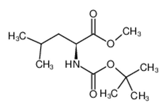 Picture of methyl (2S)-4-methyl-2-[(2-methylpropan-2-yl)oxycarbonylamino]pentanoate