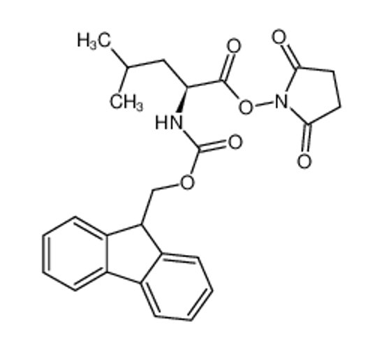 Picture of (2,5-dioxopyrrolidin-1-yl) (2S)-2-(9H-fluoren-9-ylmethoxycarbonylamino)-4-methylpentanoate
