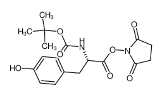 Picture of (2,5-dioxopyrrolidin-1-yl) 3-(4-hydroxyphenyl)-2-[(2-methylpropan-2-yl)oxycarbonylamino]propanoate