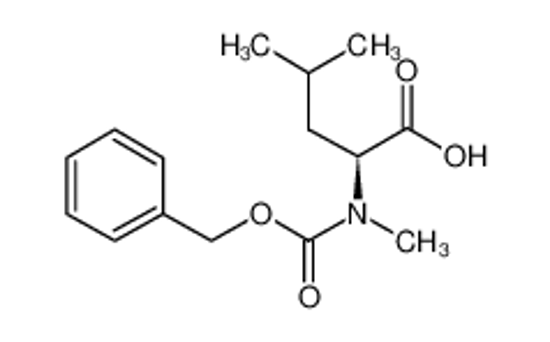 Picture of (2S)-4-methyl-2-[methyl(phenylmethoxycarbonyl)amino]pentanoic acid