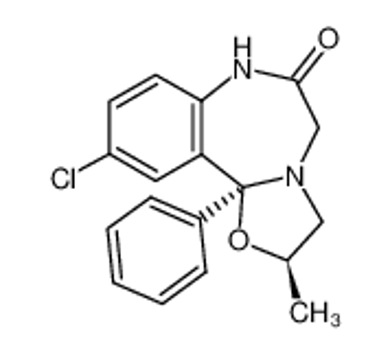 Picture of (2S,11bR)-10-chloro-2-methyl-11b-phenyl-2,3,5,7-tetrahydro-[1,3]oxazolo[3,2-d][1,4]benzodiazepin-6-one